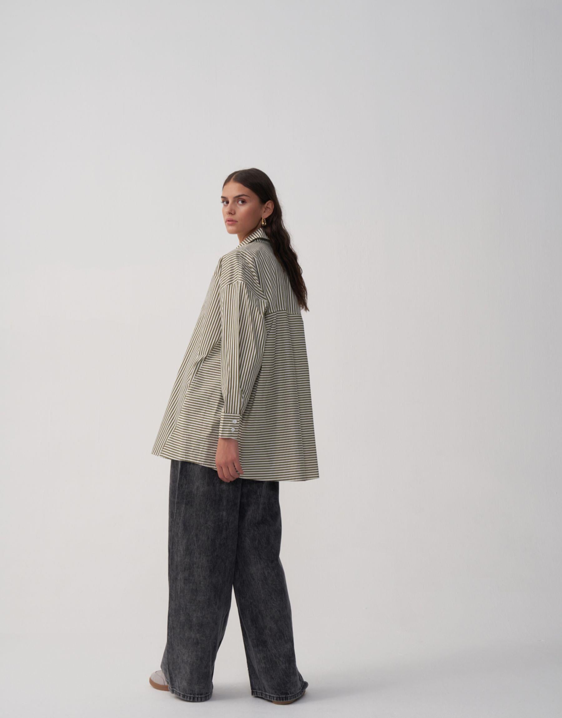 Gestreiftes Hemd Oversized QOOQ Store